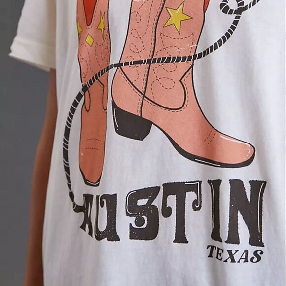 Midnight Rider Free People Austin Texas T-shirt Size Small - Picture 3 of 10